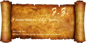 Feuermann Zágon névjegykártya